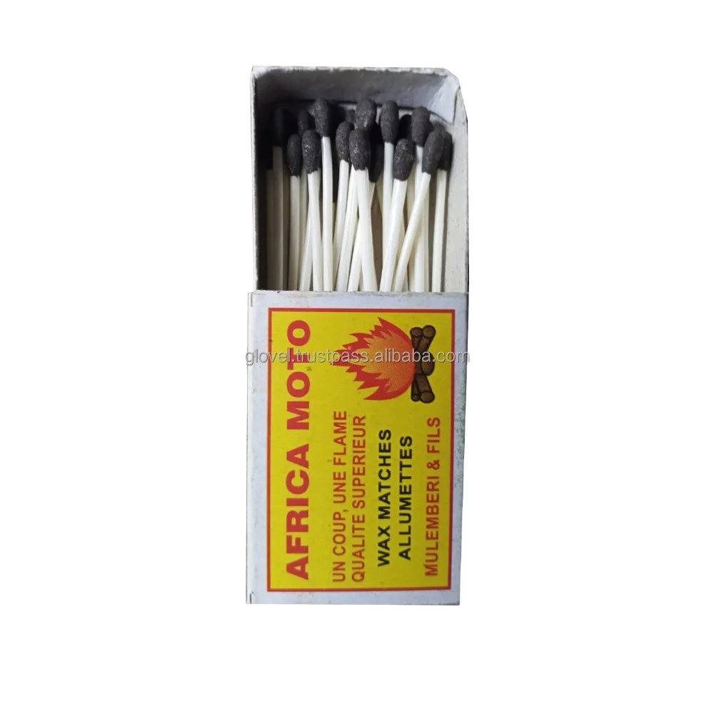 Custom safety wax matches beautiful design 40 x 33 x 12 mm Size match sticks boxes at low market price