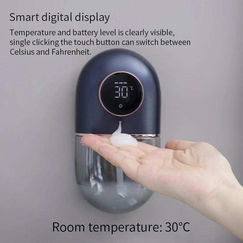 ABS Battery Electric New soap touchless sensor foam Pebble Wall Mount Automatic Dispenser Gel Rechargeable Christmas Gift