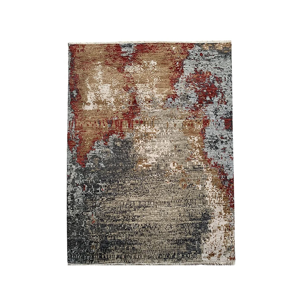 
Buy Best Selling 8x10 Size Galaxy Style Contemporary Hand Knotted Wool & Silk Carpet In Oxidized Erase 3D Effect Rugs & Carpets 