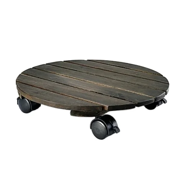 Высококачественная круглая корзина для растений акации с колесами экологически удобная тележка сада