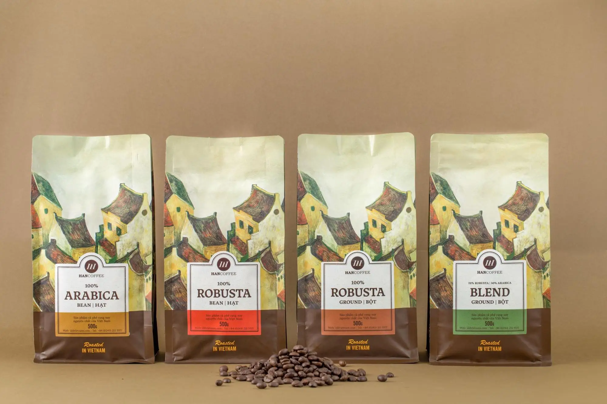 HANCOFFEE Roasted Instant Coffee Powder Hot Sale All-Type Arabica Robusta Caffeinated Best Price Packaged in Box/Bag Must-Try!