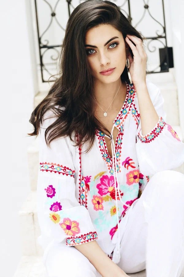 Stunning Eye Catching Look Beautiful Contrast Spring Floral Vibrant Colo Aari Embroidered Fresh Designer Look Women Blouse Top