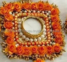 Красивый металлический подсвечник ручной работы круглой формы с искусственным цветком чайным свечом для украшения