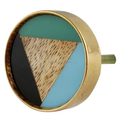 New design Drawer Knobs unique Shaped Crystal resin and wood knob Cabinet Knobs Pull Handles