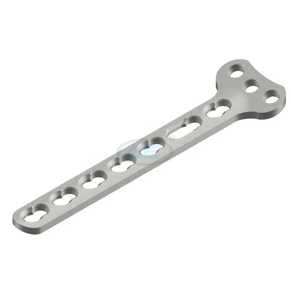 ISO Certified Indian Manufacturer High Quality Titanium Products 3 Head Hole Locking 3.5mm Small T Plate Orthopedic Implant
