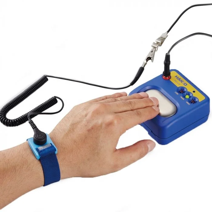 Антистатический ремешок тестер FG470 HAKKO оригинальный FG-470 Крепление Держатель в комплекте со светодиодным + зуммер использования батареи Ремешок
