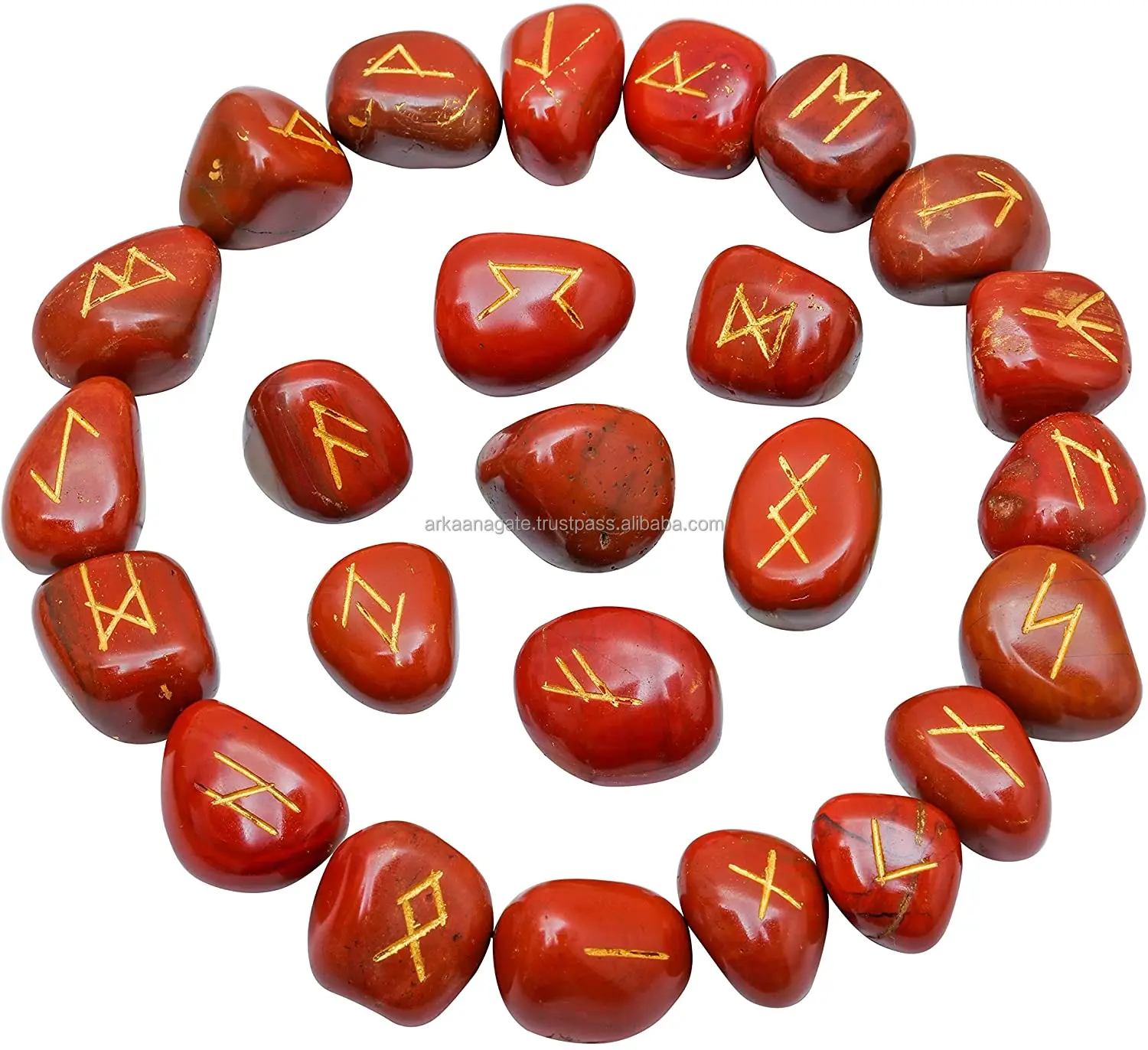 Wholesale Black Rune stones Set rock shine polished chakra crystals healing for healing