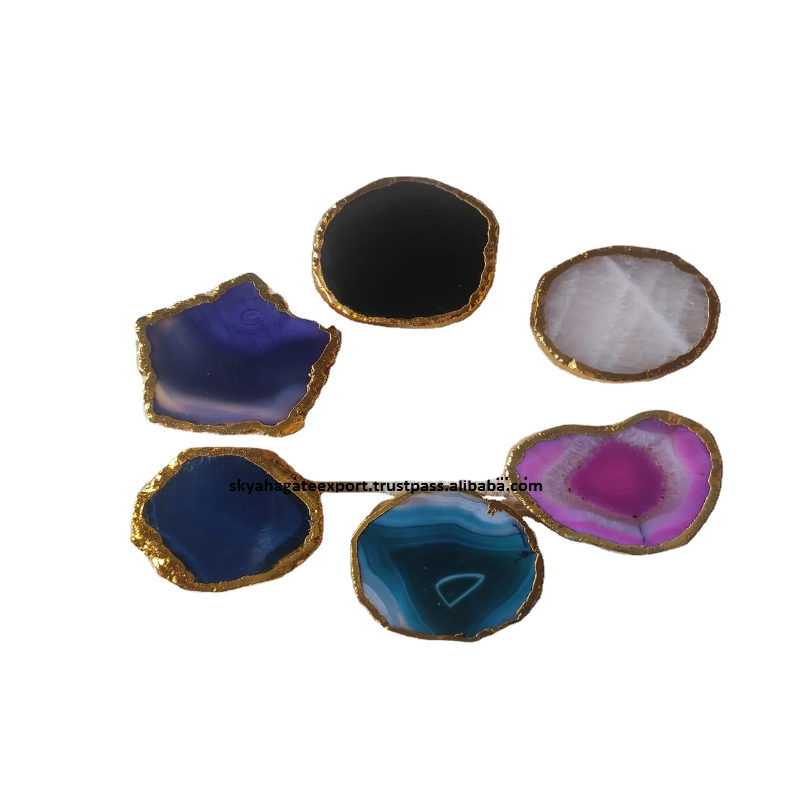 WHOLESALE  NATURAL CRYSTAL MOBILE PHONE HOLDER CELL PHONE GRIP AGATE SLICE BUY FROM SKY AGATE EXPORT