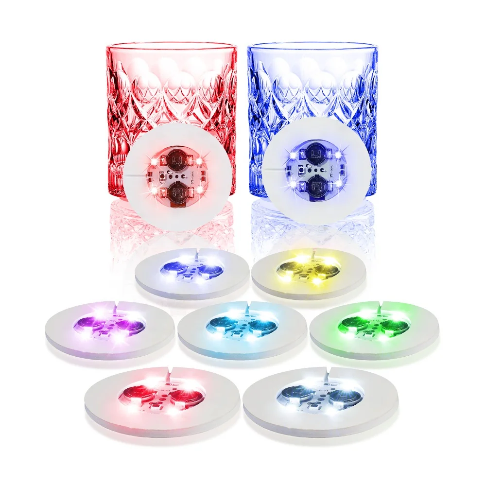 Клубная бутылка светящийся автомобильный подстаканник RGB цветной стеклянный новая трендовая светодиодная наклейка на бутылку