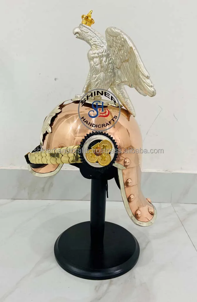 Средневековый немецкий прусский шлем латунный и медный Орла декоративный из прусской гвардии