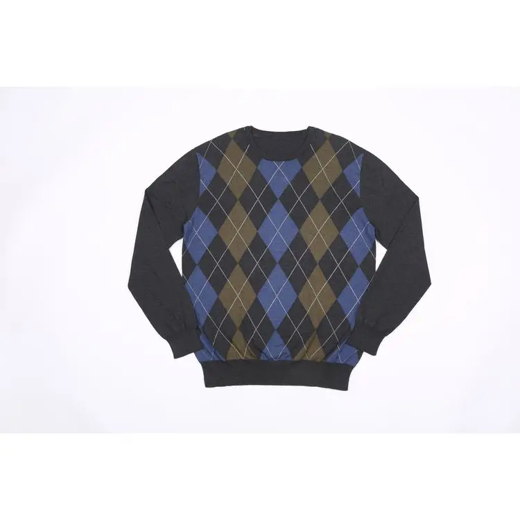 Men Regular-Fitting Long Sleeves Crew Neck Sweater Made of 100 Cotton