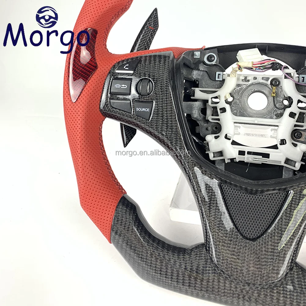 Car interior accessories for Acura 2012-2018 Customized carbon fiber steering wheel with Perforated leather for Honda