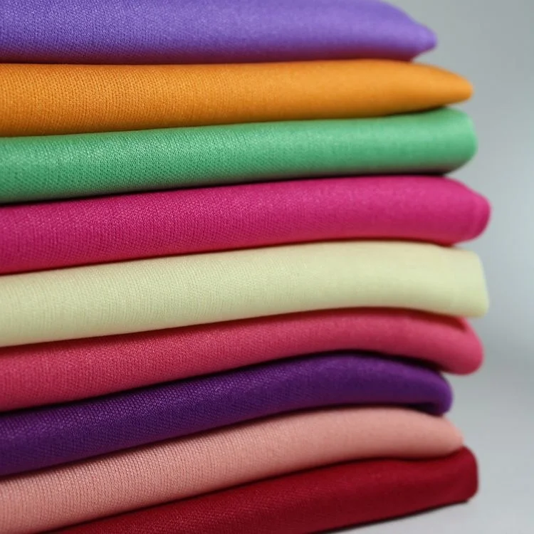
Sustainable fibers 100 recycle polyester interlock solid knit fabric for lining #DPT-6066R 