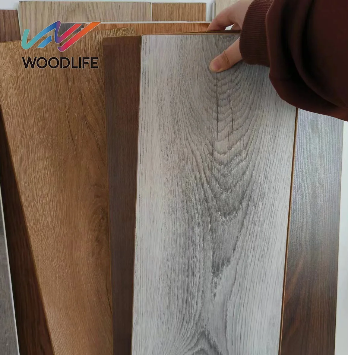 Wooden Flooring Home Office Herringbone Design Engineered HDF Wood AC4 8mm Laminate Flooring