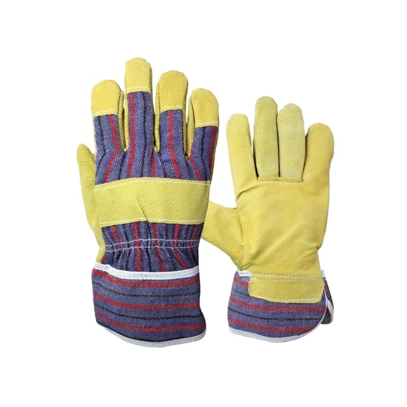 Safety Gloves For Work High Quality Made Gloves For Men Custom Made Cow Spilt Leather Work Gloves