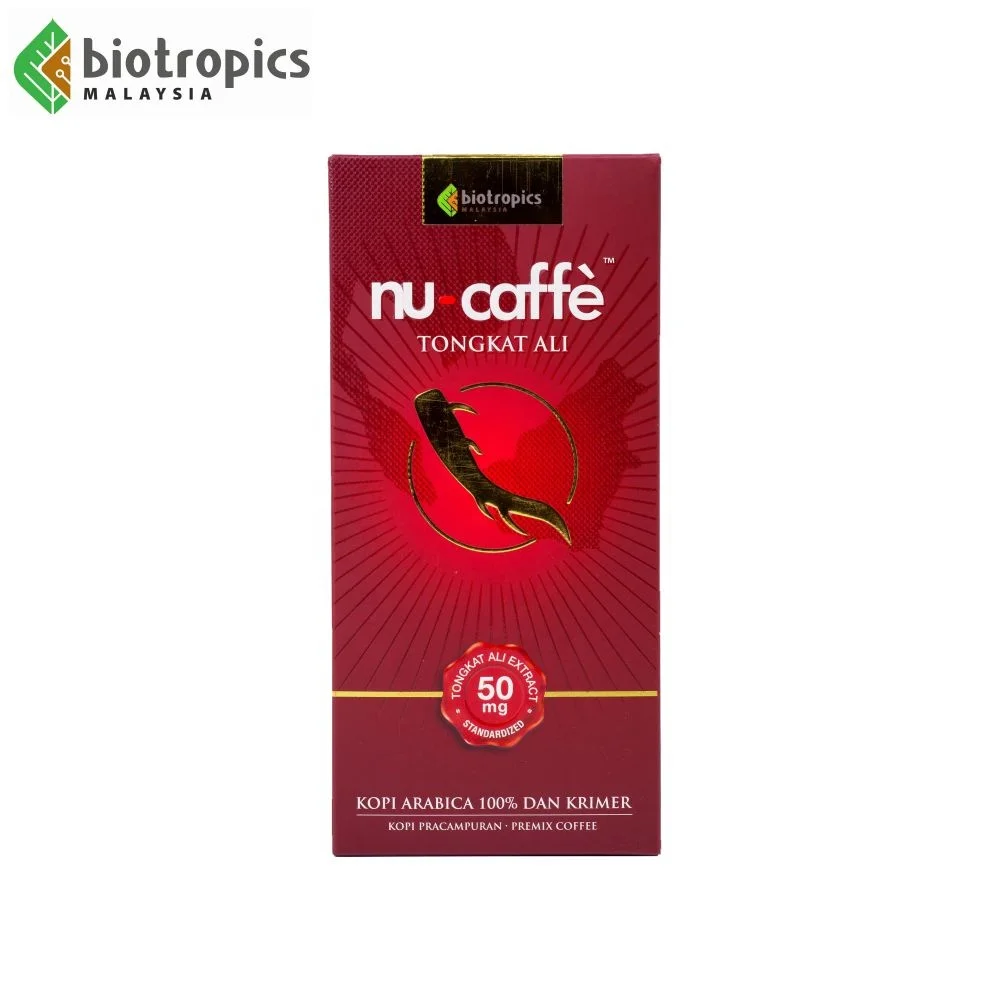 High Grade Functional Beverage Malaysia Nu-Caffe 5s Tongkat Ali Coffee Premix Instant Coffee Powder in Sachets