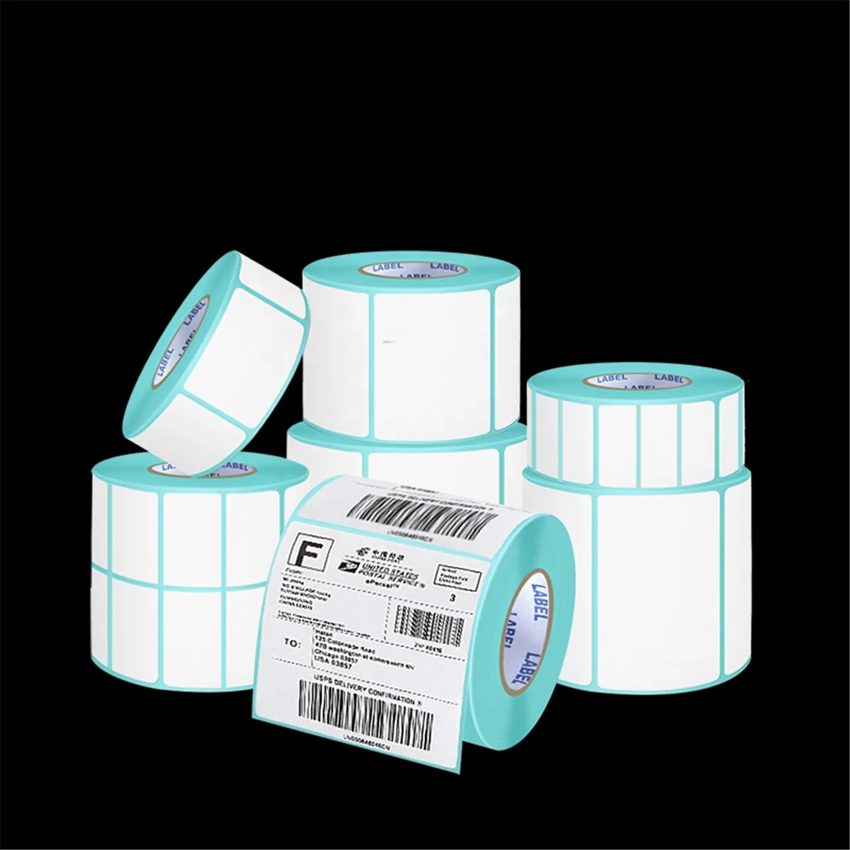 Custom Adhesive Paper Embossed Logo Sticker Black Foil Perfume Bottle Label