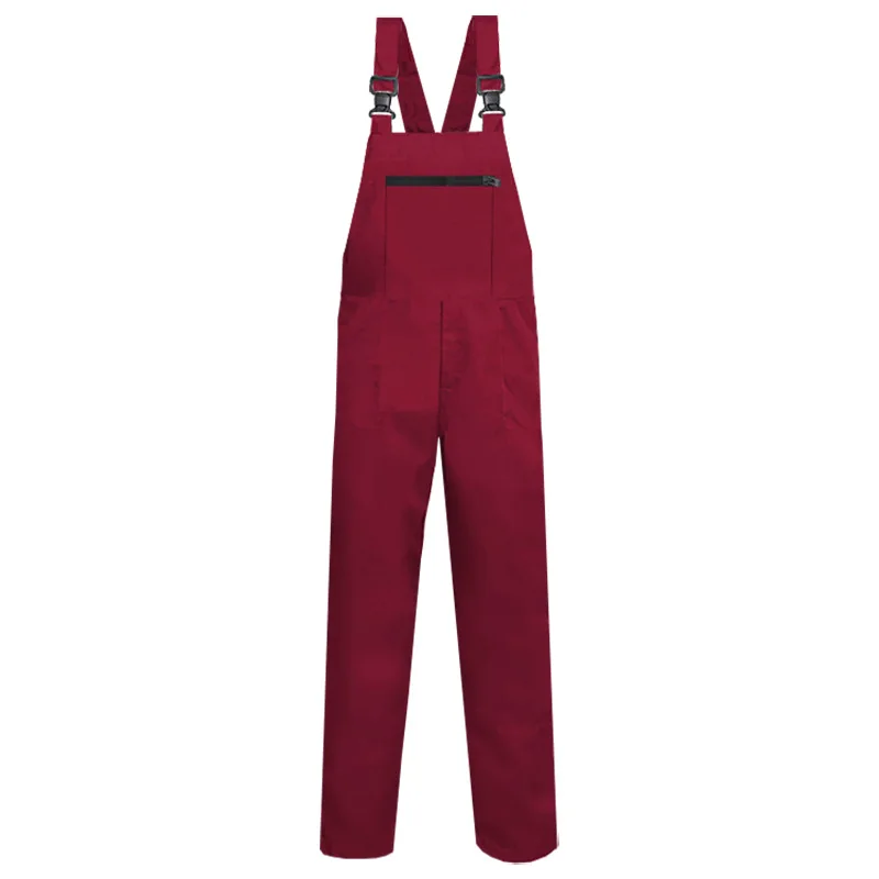 Wholesale Price men twill cargo pockets uniform bib suit coveralls safety working wear bib pants