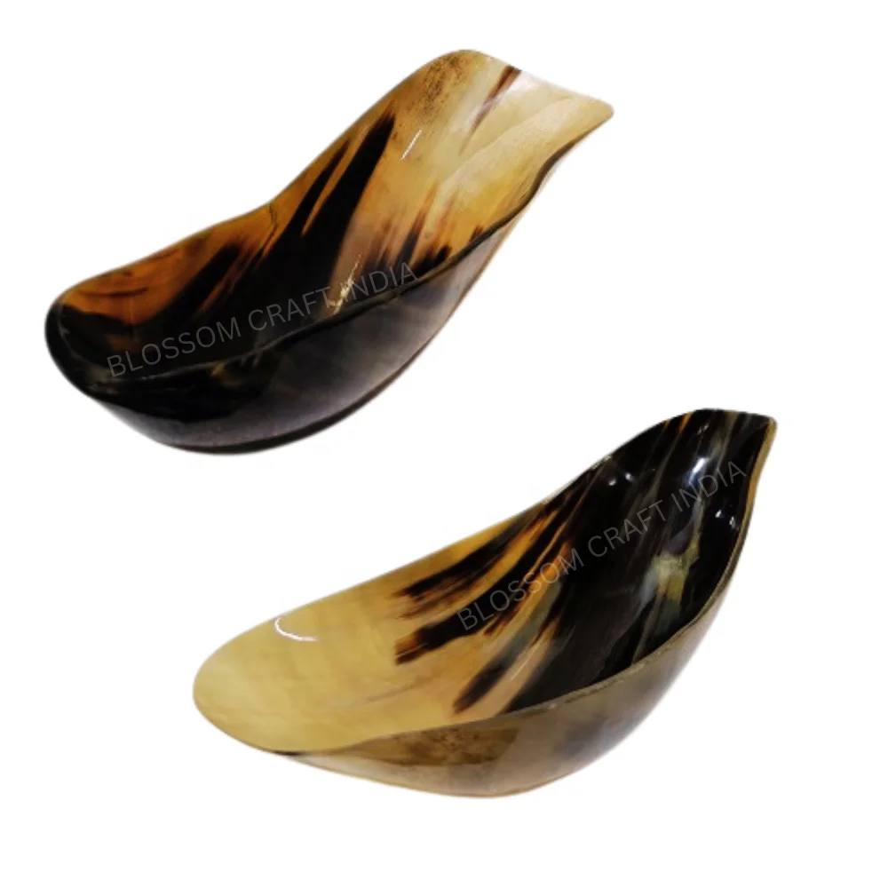 Handmade Ox Horn Agate Fruit Bowl Custom Sizes Real Animal Style Natural Colours Decorative Bowl