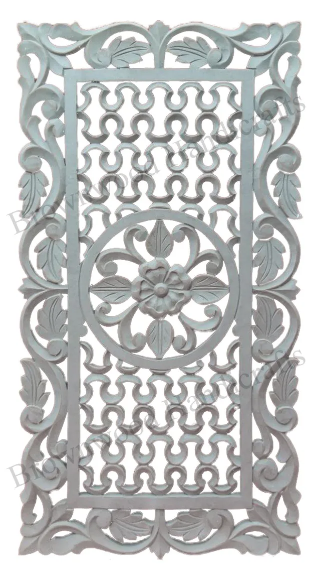 Exquisite Hand-Carved Indian Art MDF Wood Wall Decorative Panel: Ideal for Bedrooms, Offices, and Hotels Direct Factory Supply