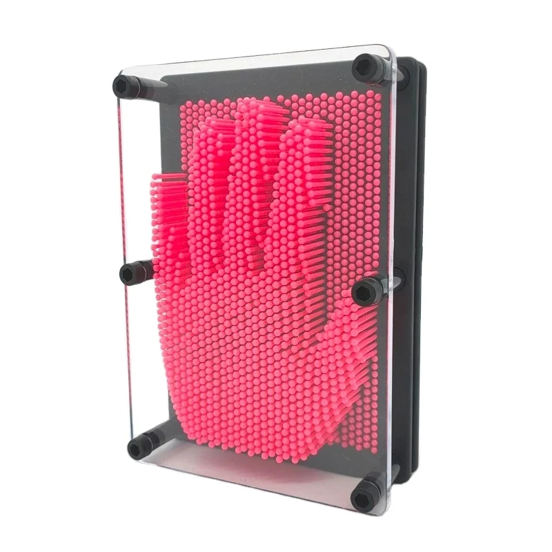 3D Novelty Pin Art Fingerprint Blocks Plastic Needle Hand Model