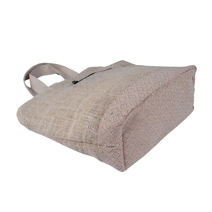 Natural Eco safe Tote bag Hemp Jute cotton zero waste vegan ladies hand bag tote bag custom made custom size Ecological tote