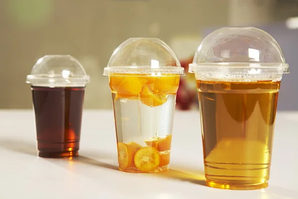 Take Away Disposable Plastic Beer Cups PLA Cup Cold Drinking Milk Tea Customize Wall Logo 12 16 24oz