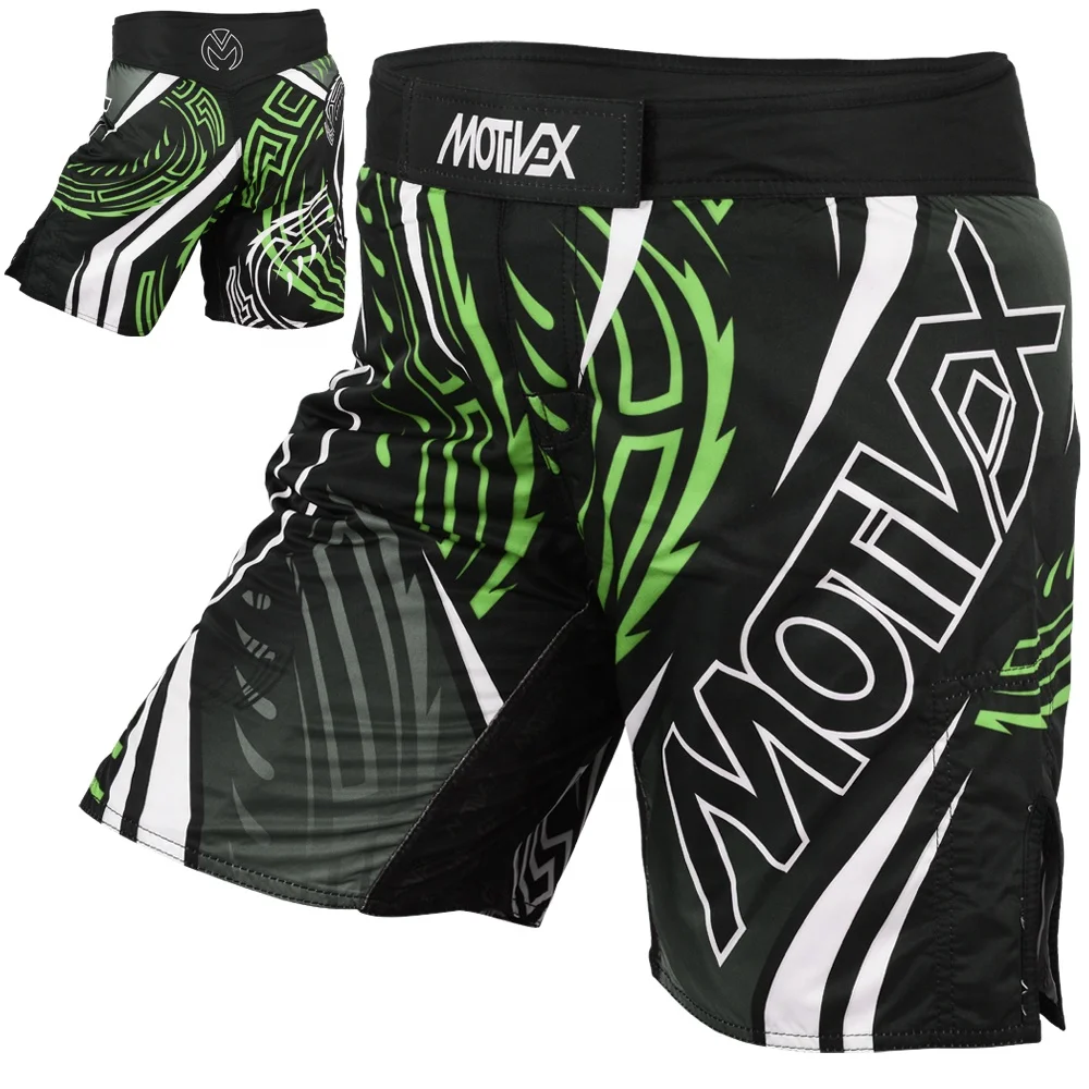 Customized MMA Shorts Motivex Mix Martial Arts Wear Sublimation Grappling Boxers BJJ Fight Sportswear OEM Rash Guard Gym Kick