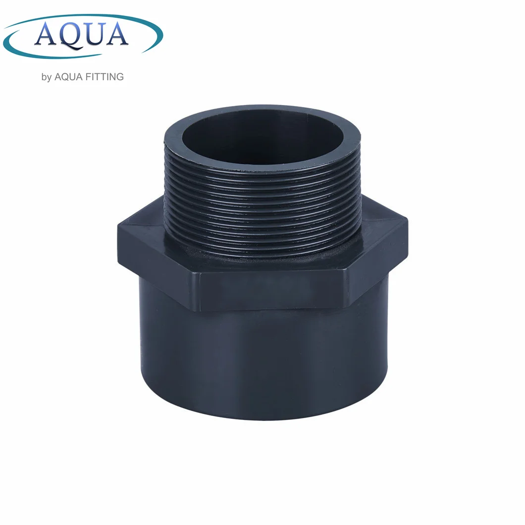 High Quality PVC Plastic Pipe Fittings UPVC Male Threaded Adapter Coupling