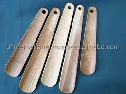 Wooden shoe horn for Wearing Shoes shot handle for customized large size and singe piece low price and sale