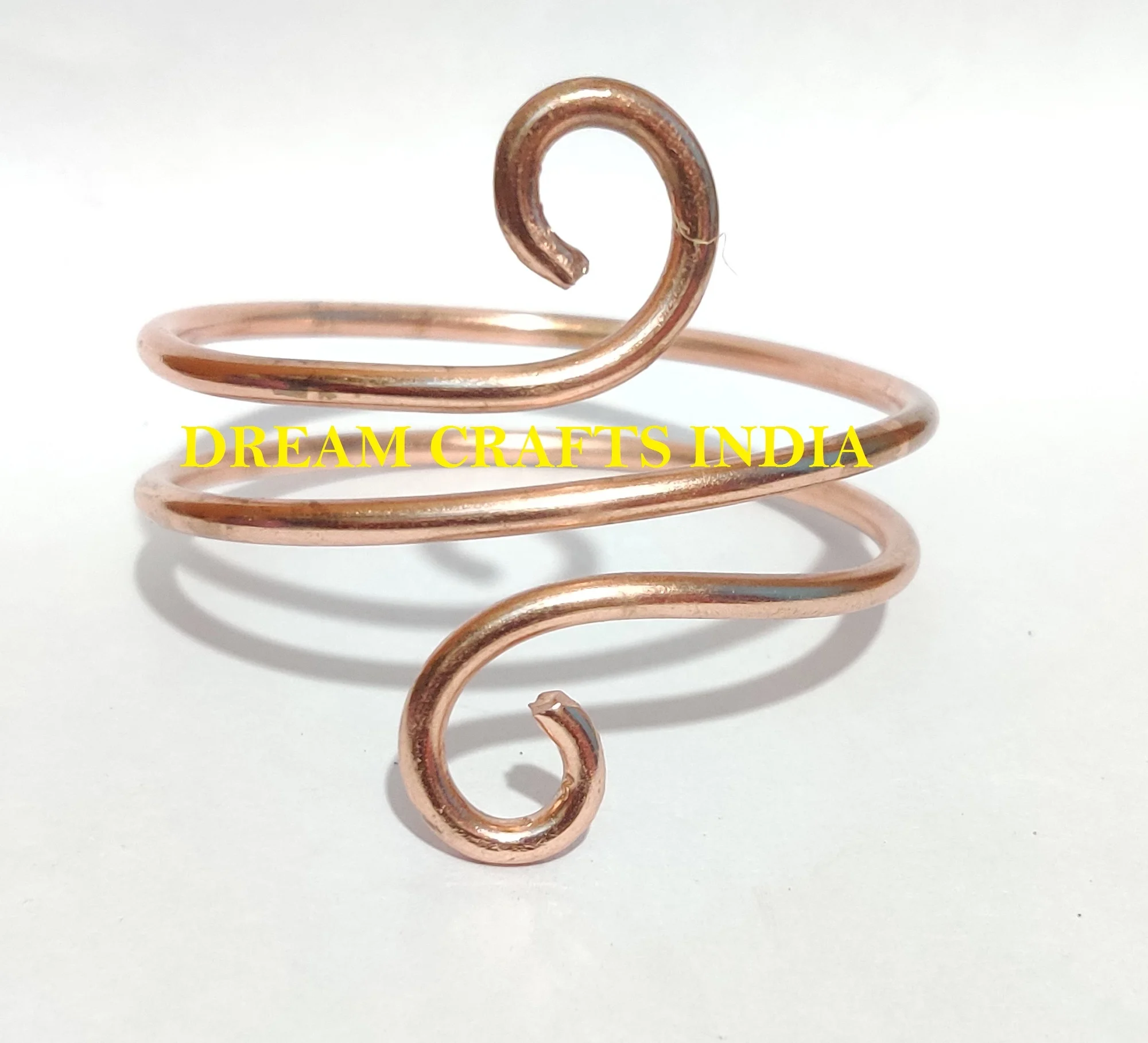 Handmade Factory Price Luxury Chakra Metal Bracelet for Men Copper Customized Plating Health Wire Hammered Design Cuff
