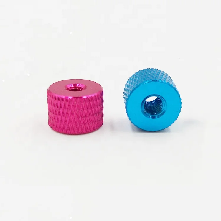 Aluminum 6061 7075 Diamond Knurled Round Nuts For FPV