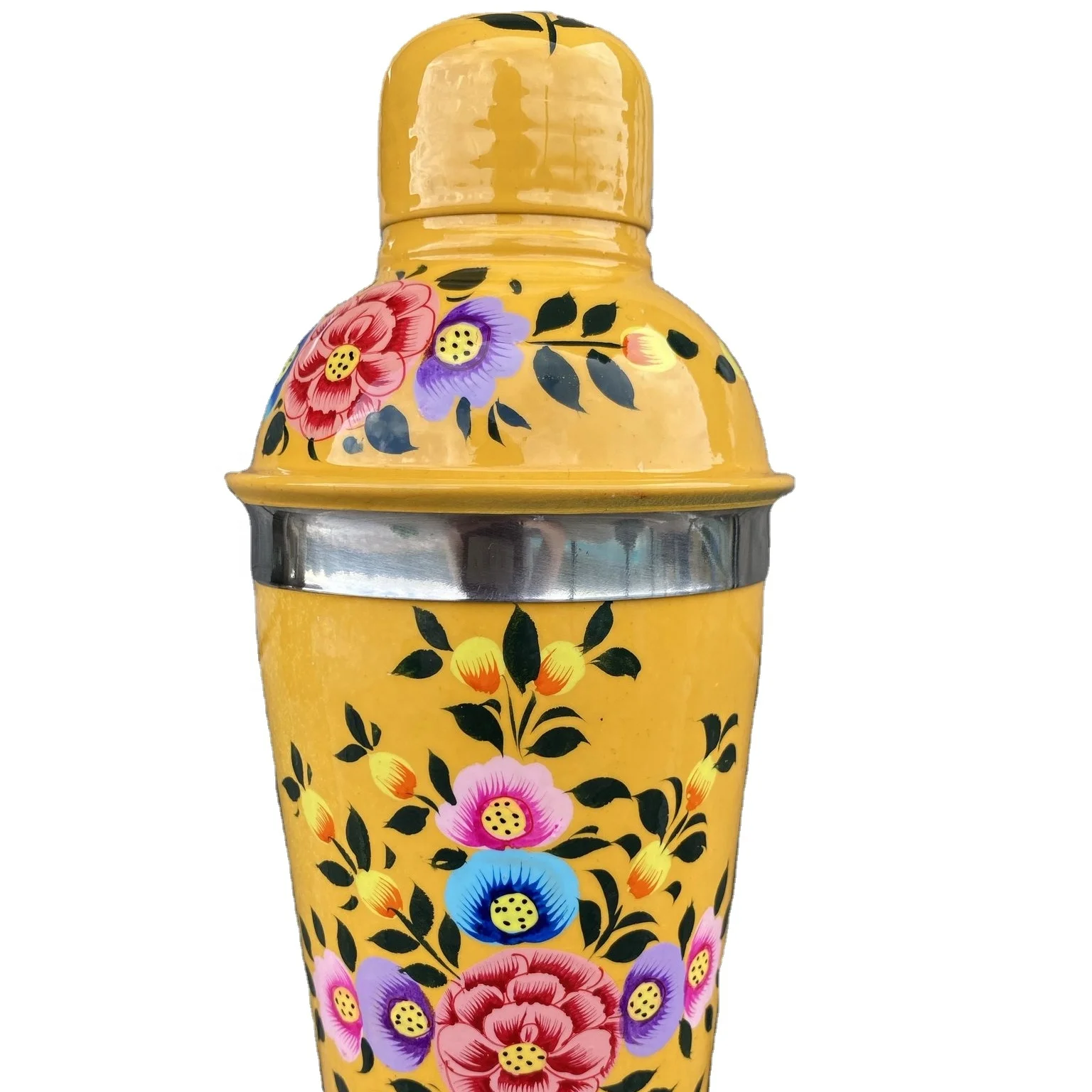 Hand painted cocktail shaker, steel cocktail shakers, bar cocktail shakers