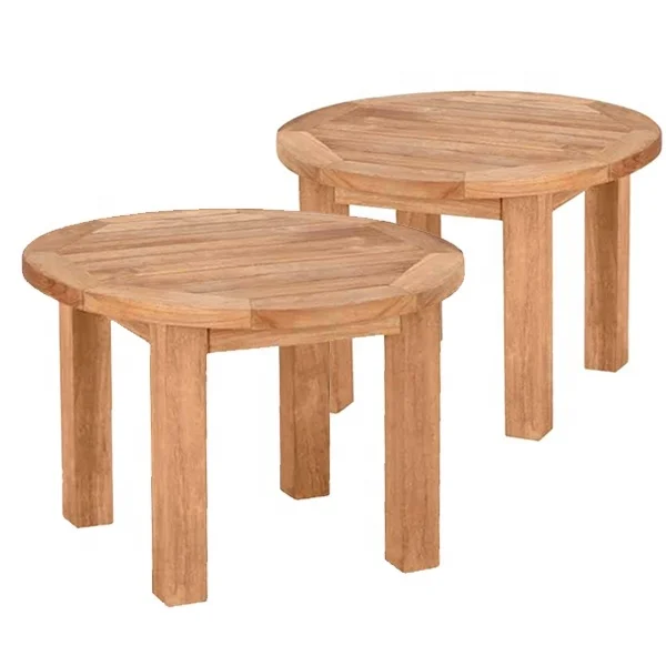 TEAK WOODEN GARDEN FURNITURE TEAK OUTDOOR FURNITURE OUTDOOR ROUND COFFEE TABLES HOT