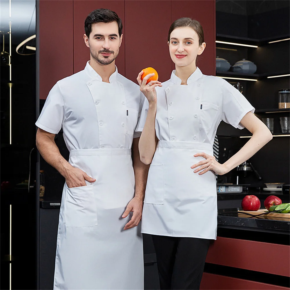 Hidden placket western Uniformes chef wears long sleeve chef jacket and hospitality uniform for hotel and restaurant