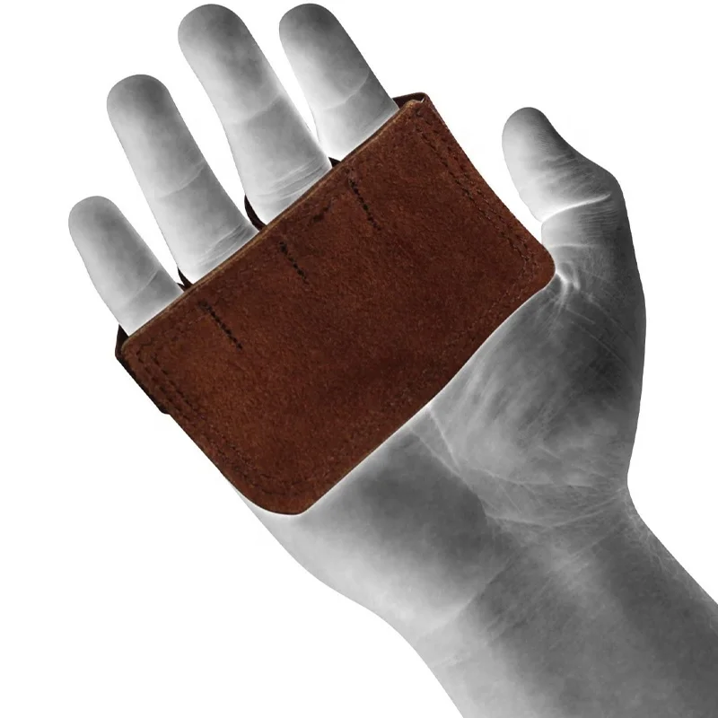 2024 New Design Custom Made Pull Ups Palm Grip Gym Fitness Unisex Workout Chiba Grip Pad Natural Leather Hand Grips Pads For gym