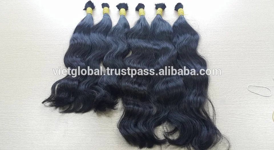 Вьетнам оптовая продажа двойные натянутые натуральные человеческие волосы без повреждений шелковистые Волнистые