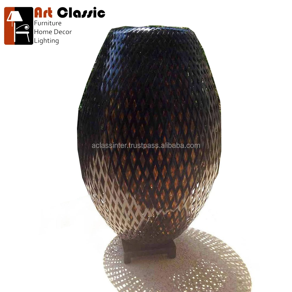 Pacitan Handmade rattan lampshade, Wicker lamp, Rustic pendant light, chandelier