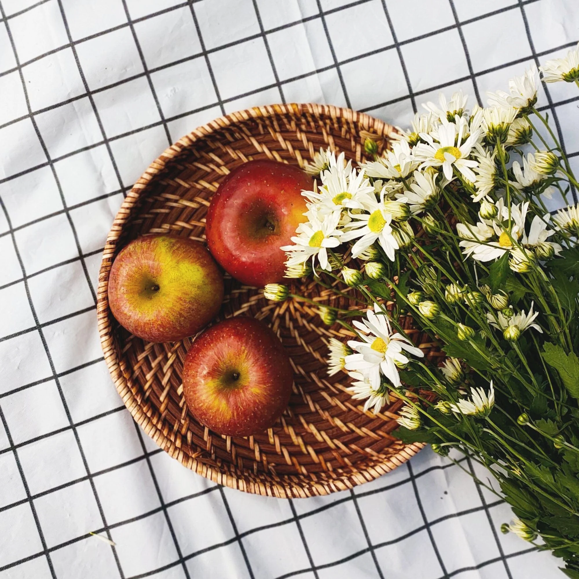 Hot Selling Round Brown Natural Rattan Serving Trays with handles for Food Storage Fruit Storage in the kitchen organization