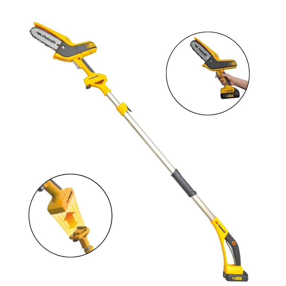 Electric Chainsaw DC 18V 2000mAh 2.2 Meters Light Weight Pole Saw  Rechargeable Battery lithium  Mini Chainsaw