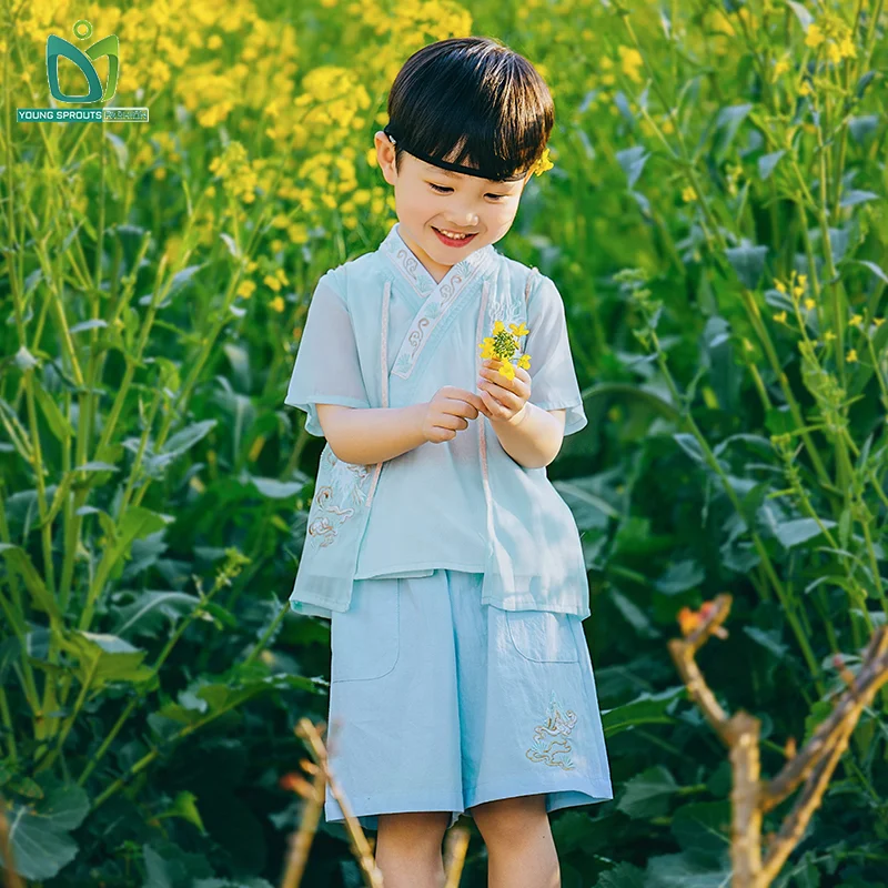 Chinese Traditional Kids Boys Costume Hanfu Chinese Boy Kung Fu Hanfu