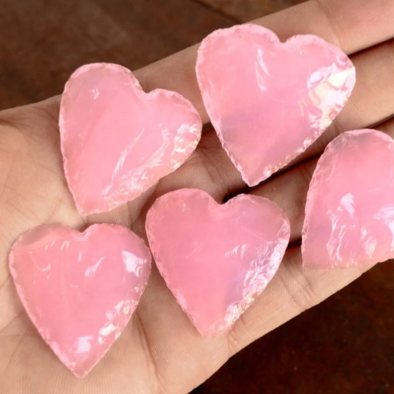 Rose Quartz Crystal Moon Shape Arrowhead Crescent Moon Arrowhead Wholesale Arrowhead For Sale