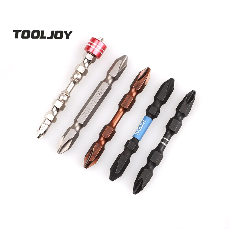 TOOLJOY Factory Hot-selling magnetic ring screwdriver bits in High Quality PH2 Double end Screwdriver Bit for Powerful tools