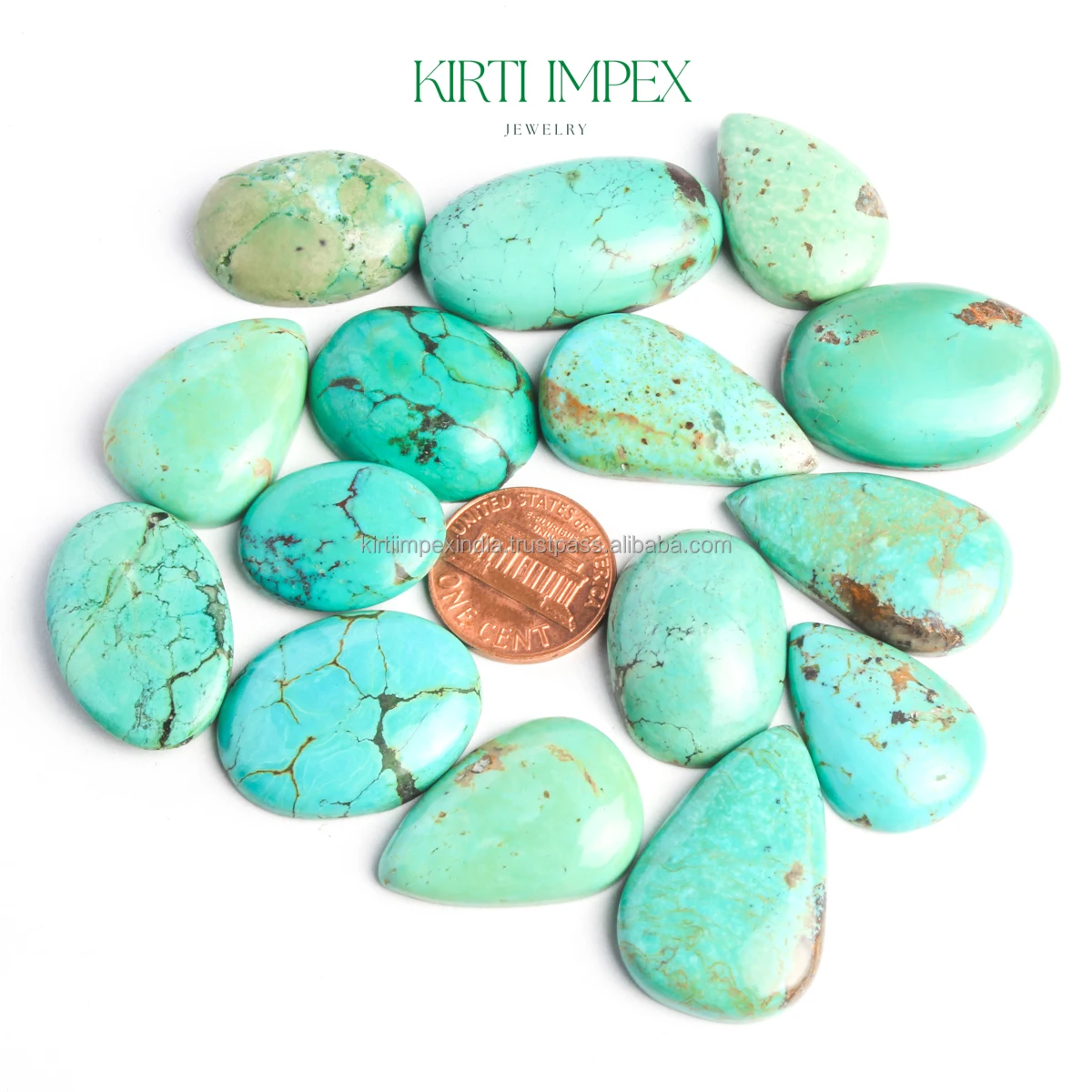 Kingman Sea Green Turquoise Authentic Semi-Precious Stones Trending Natural Arizona Crystals For DIY Jewelry Making