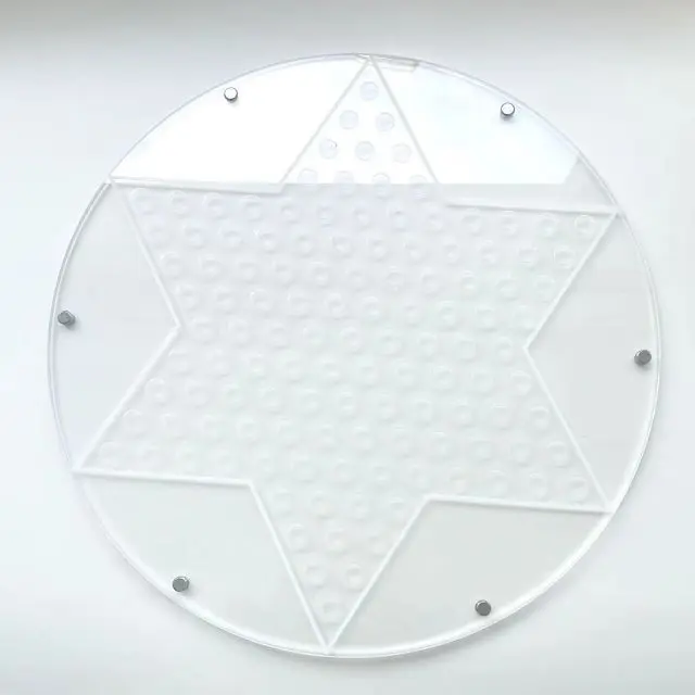 Colorful Chinese Checkers Set Kids Educational Board Game Classic Acrylic Chinese Checkers Strategy Family Game