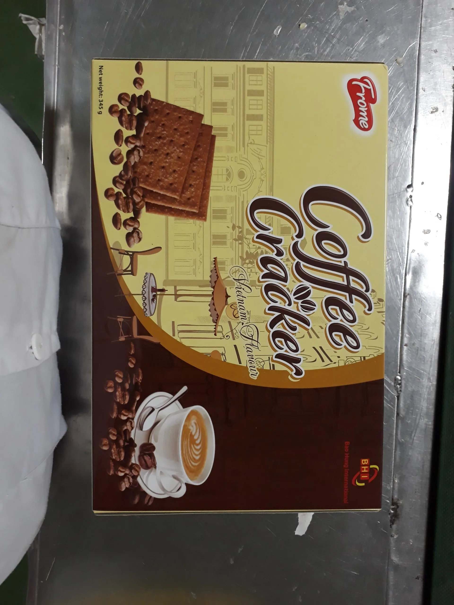 Hot New Crispy Cracker Premium Quality - Coffee Flavour - Packing in Paper Box - Tasty Delicious