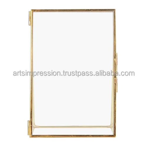 Metal iron hanging photo frame Photo frame with folding  beautiful Photo Frame Metal Floating brass plating nice quality 2024