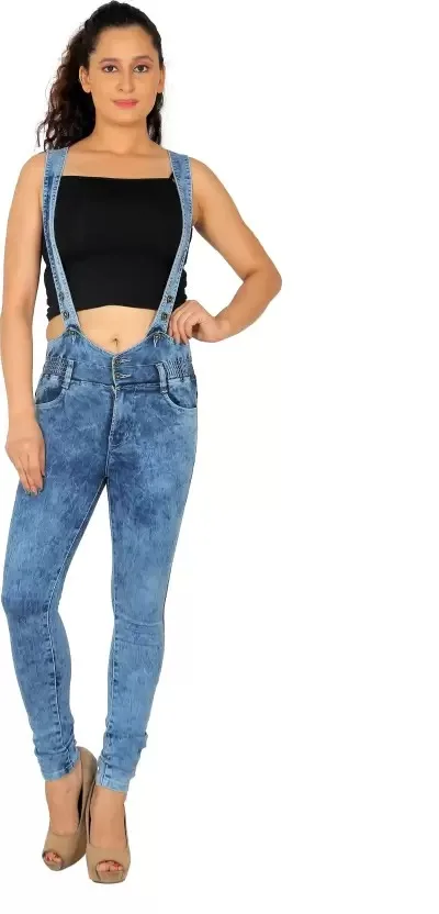 Best Wholesale Supplier Ladies Blue Four Front Pockets Jeans Dress Vintage Overall Dress Denim Halter Dress