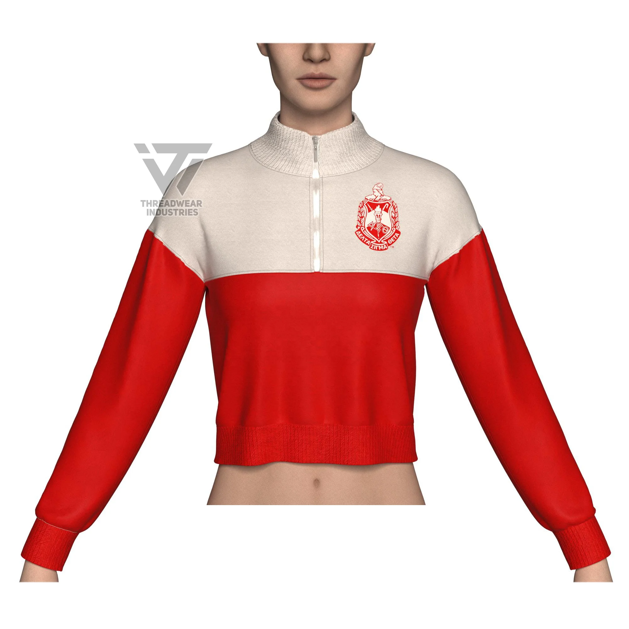 Custom Embroidered Delta | Sigma | Theta DST Devastating Diva Crop Shirt Greek Paraphernalia Sorority Clothing