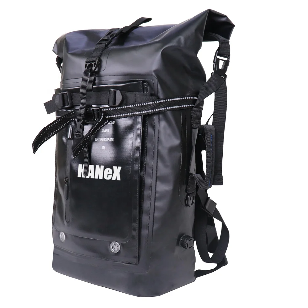 
Hanex H-CB13 25L Waterproof Motorcycle Backpack Grip Roll Top Dry Bag PVC Material Backpack 